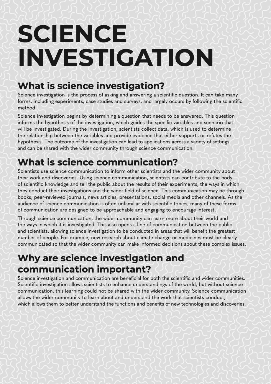 NICE Science: Years 11 and 12