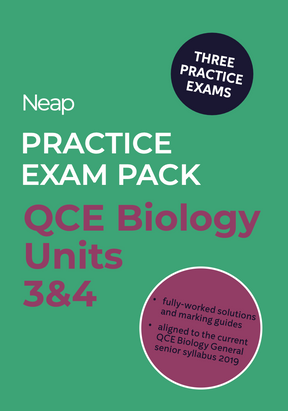 Neap Practice Exam Pack: QCE Biology Units 3&4 (3 Exams)