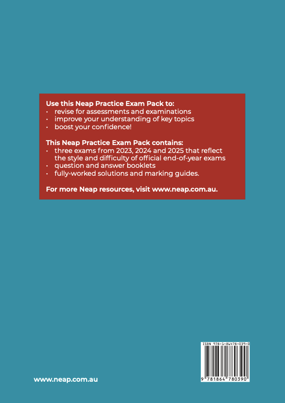 Neap Practice Exam Pack: VCE Mathematical Methods Units 3&4 2026 Edition (3 Exams)